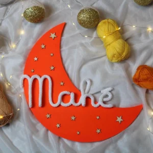 Décoration murale personnalisée naissance – Lune