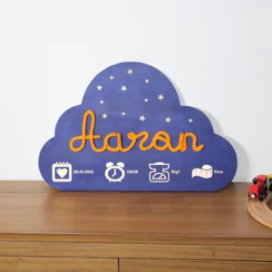 Décoration murale personnalisée naissance – Nuage