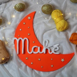 Décoration murale personnalisée naissance – Lune