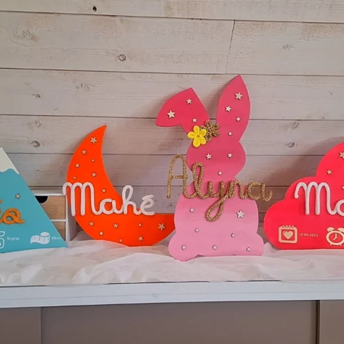 Décoration murale personnalisée – Naissance & chambre d’enfant